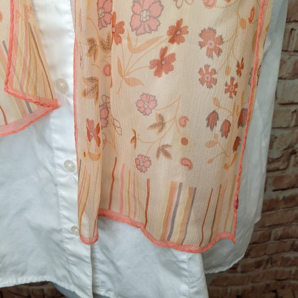 Anne Klein Sheer Floral Scarf - Picture 3 of 5